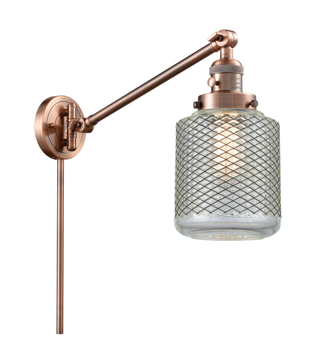 Innovations 237-AC-G262 One Light Swing Arm Lamp, Antique Copper