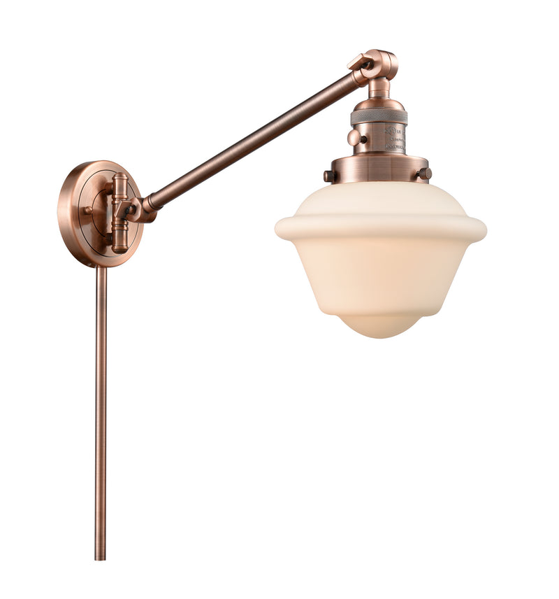 Innovations 237-AC-G531 One Light Swing Arm Lamp, Antique Copper