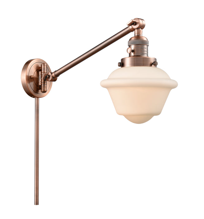 Innovations 237-AC-G531 One Light Swing Arm Lamp, Antique Copper