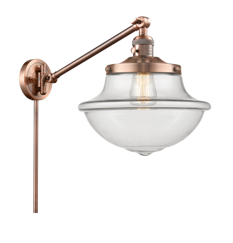Innovations 237-AC-G542 One Light Swing Arm Lamp, Antique Copper