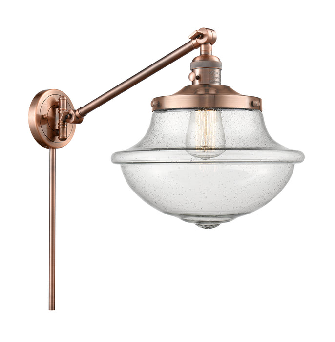 Innovations 237-AC-G544 One Light Swing Arm Lamp, Antique Copper