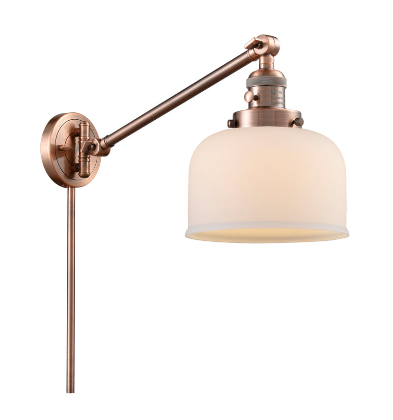Innovations 237-AC-G71 One Light Swing Arm Lamp, Antique Copper