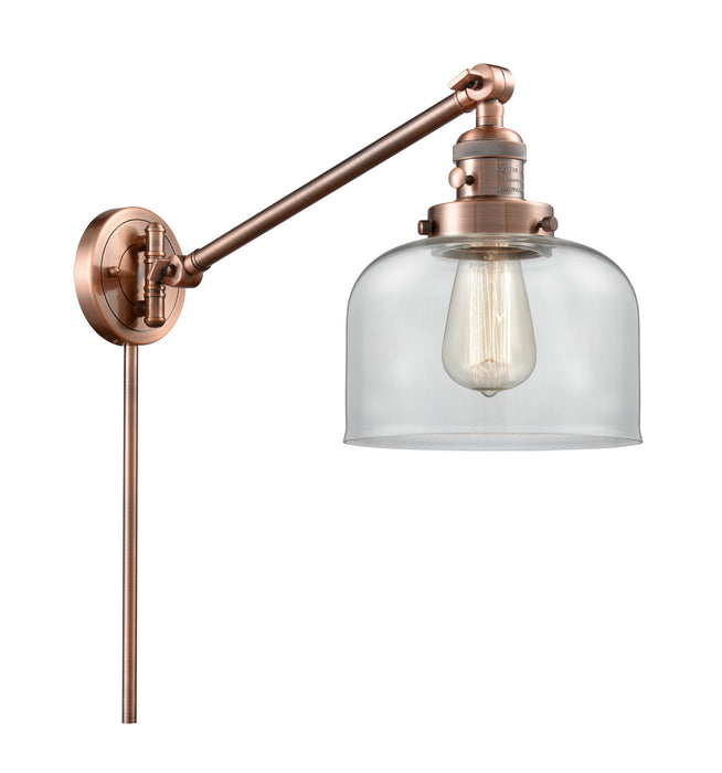 Innovations 237-AC-G72 One Light Swing Arm Lamp, Antique Copper