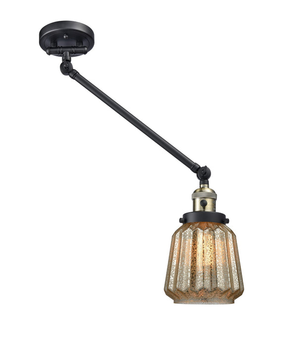 Innovations 237-BAB-G146 One Light Swing Arm Lamp, Black Antique Brass
