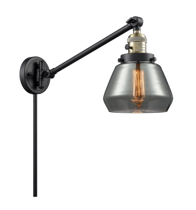 Innovations 237-BAB-G173 One Light Swing Arm Lamp, Black Antique Brass