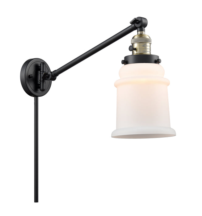Innovations 237-BAB-G181 One Light Swing Arm Lamp, Black Antique Brass