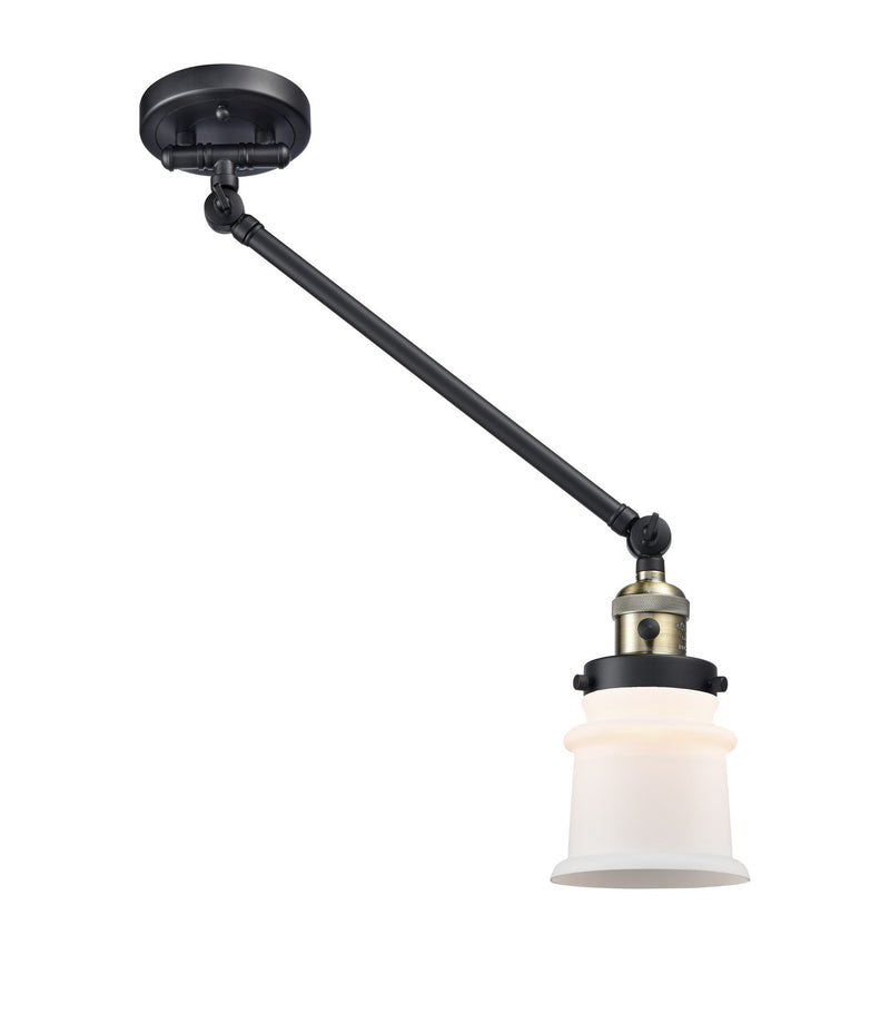 Innovations 237-BAB-G181S One Light Swing Arm Lamp, Black Antique Brass