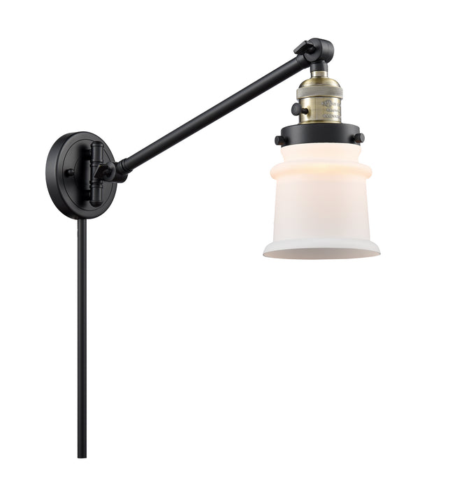 Innovations 237-BAB-G181S One Light Swing Arm Lamp, Black Antique Brass