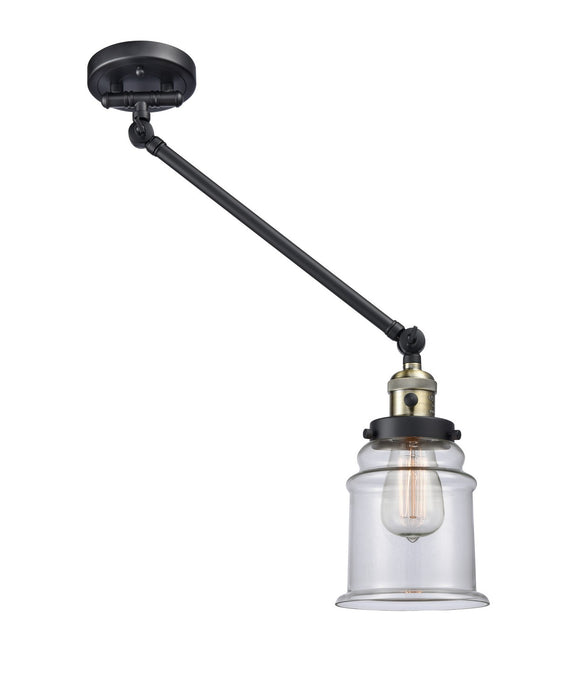Innovations 237-BAB-G182 One Light Swing Arm Lamp, Black Antique Brass