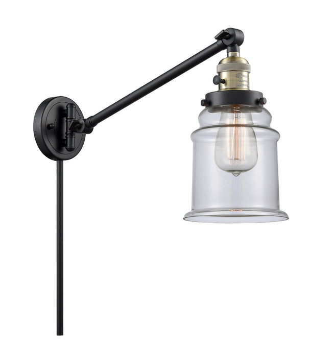Innovations 237-BAB-G182 One Light Swing Arm Lamp, Black Antique Brass
