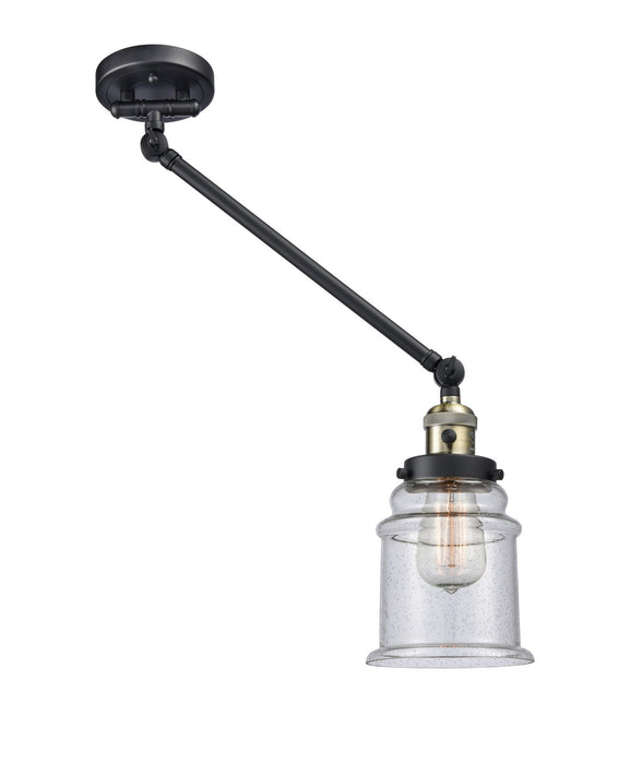Innovations 237-BAB-G184 One Light Swing Arm Lamp, Black Antique Brass