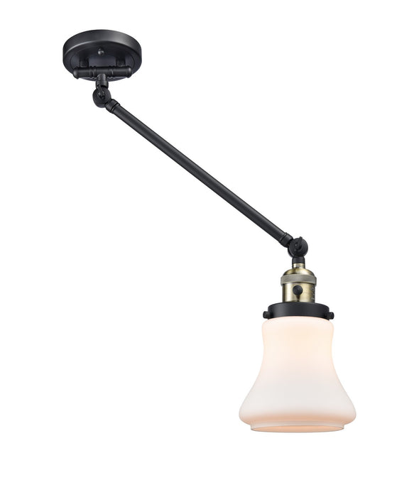 Innovations 237-BAB-G191 One Light Swing Arm Lamp, Black Antique Brass