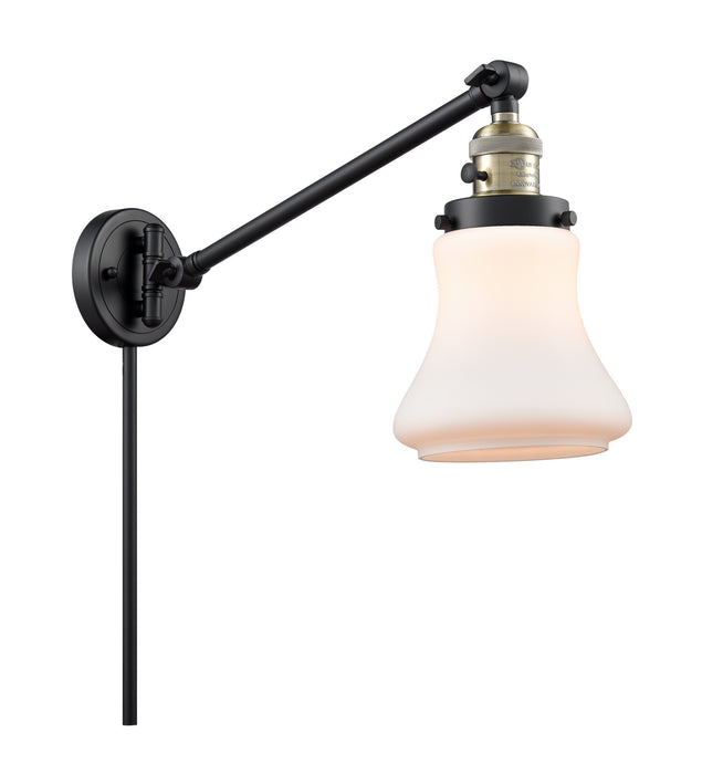 Innovations 237-BAB-G191 One Light Swing Arm Lamp, Black Antique Brass