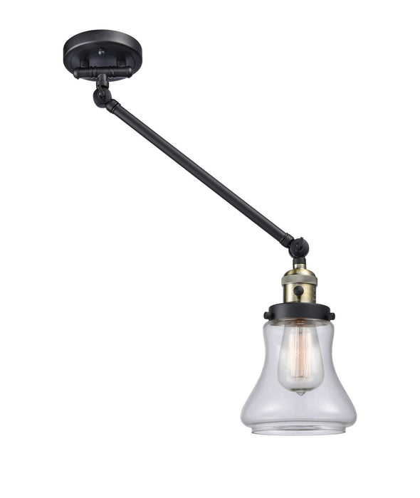 Innovations 237-BAB-G192 One Light Swing Arm Lamp, Black Antique Brass