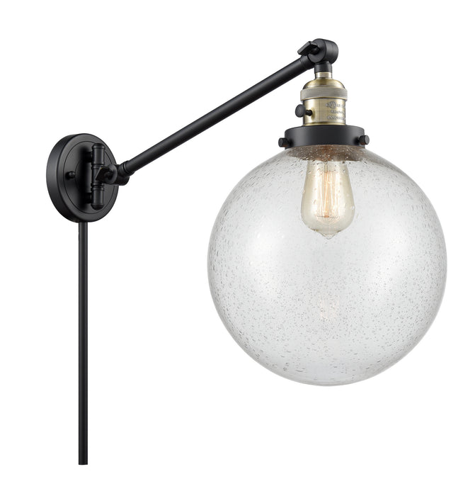 Innovations 237-BAB-G204-10 One Light Swing Arm Lamp, Black Antique Brass