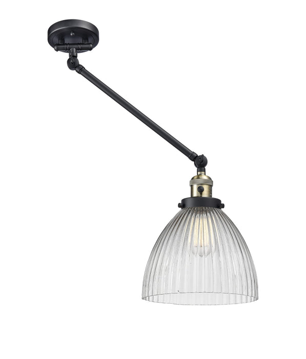 Innovations 237-BAB-G222 One Light Swing Arm Lamp, Black Antique Brass