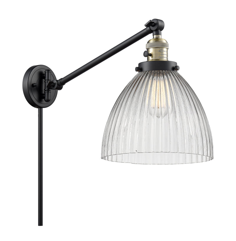 Innovations 237-BAB-G222 One Light Swing Arm Lamp, Black Antique Brass