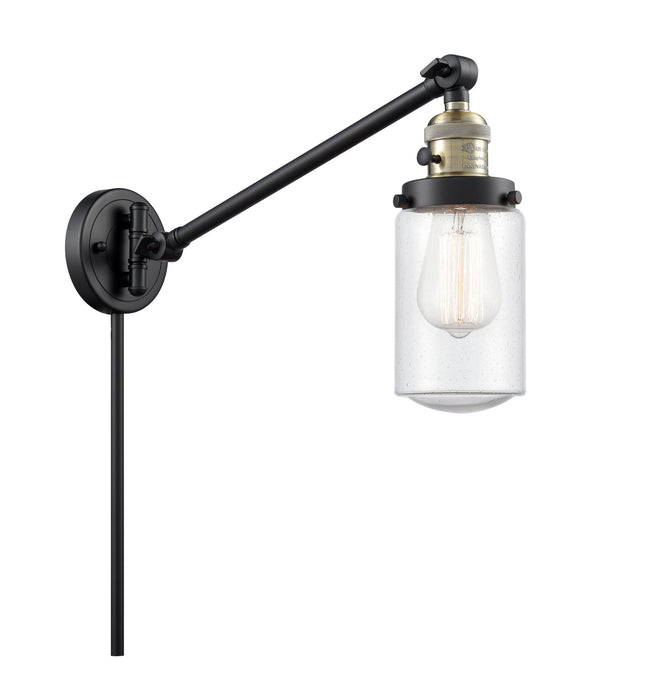 Innovations 237-BAB-G314 One Light Swing Arm Lamp, Black Antique Brass