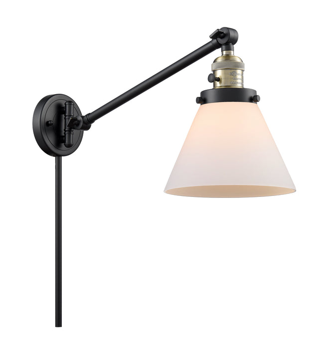 Innovations 237-BAB-G41 One Light Swing Arm Lamp, Black Antique Brass
