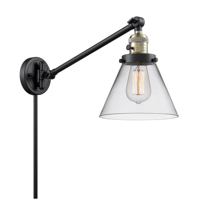 Innovations 237-BAB-G42 One Light Swing Arm Lamp, Black Antique Brass