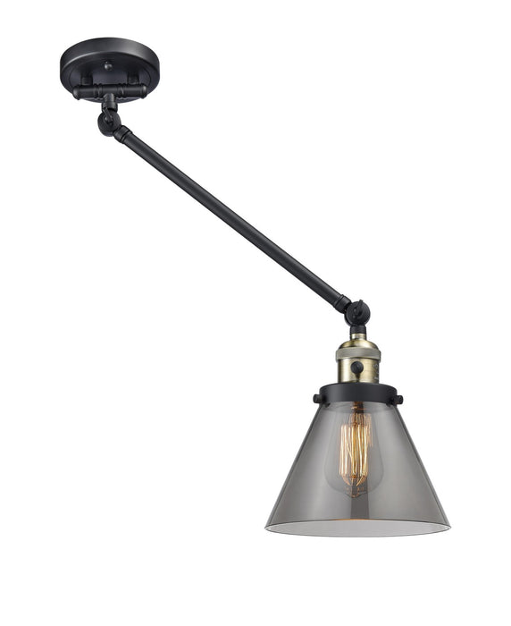 Innovations 237-BAB-G43 One Light Swing Arm Lamp, Black Antique Brass