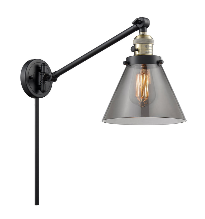 Innovations 237-BAB-G43 One Light Swing Arm Lamp, Black Antique Brass