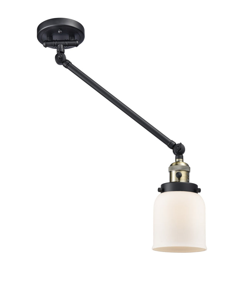 Innovations 237-BAB-G51 One Light Swing Arm Lamp, Black Antique Brass