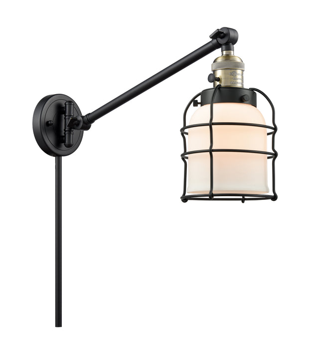 Innovations 237-BAB-G51-CE One Light Swing Arm Lamp, Black Antique Brass