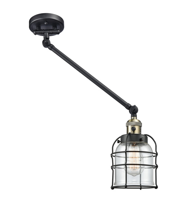 Innovations 237-BAB-G52-CE One Light Swing Arm Lamp, Black Antique Brass