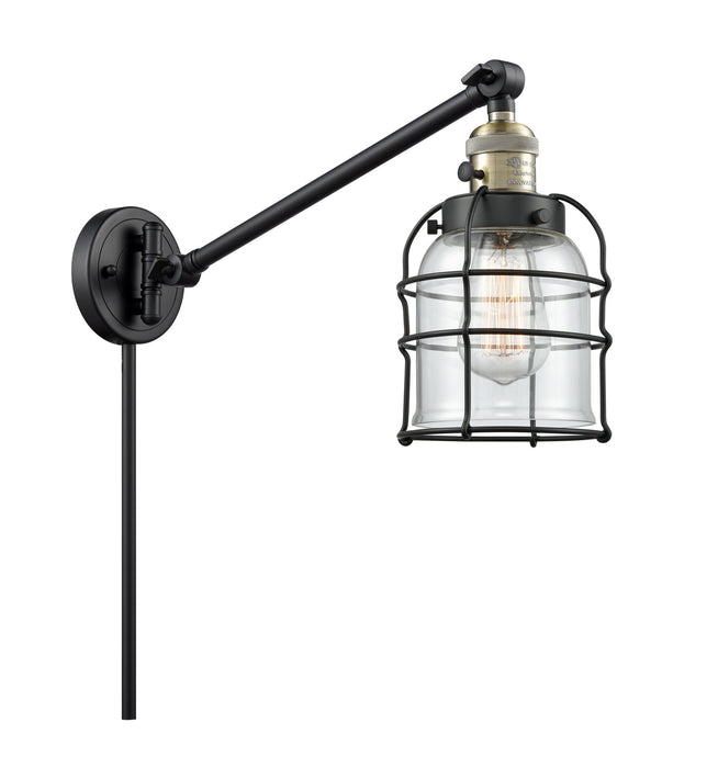 Innovations 237-BAB-G52-CE One Light Swing Arm Lamp, Black Antique Brass