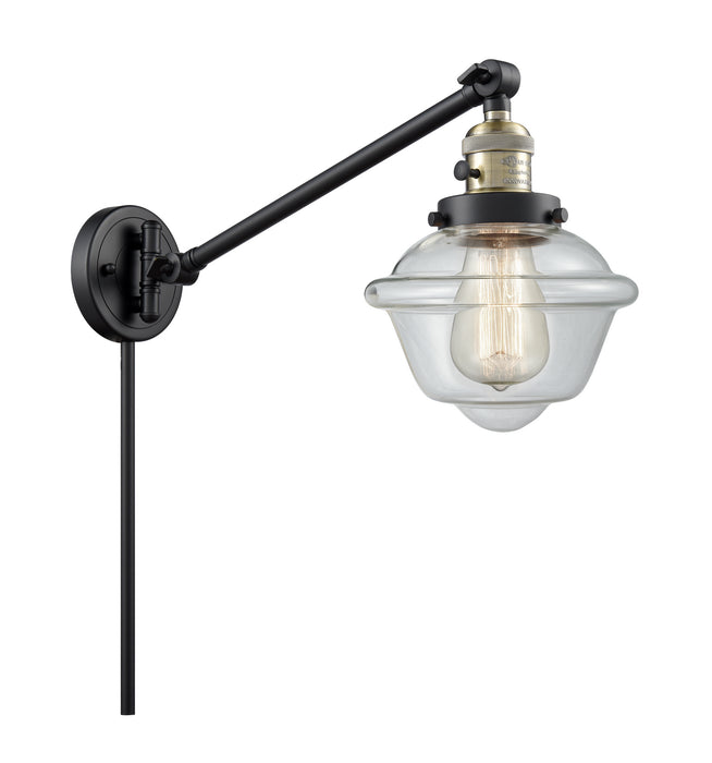Innovations 237-BAB-G532 One Light Swing Arm Lamp, Black Antique Brass