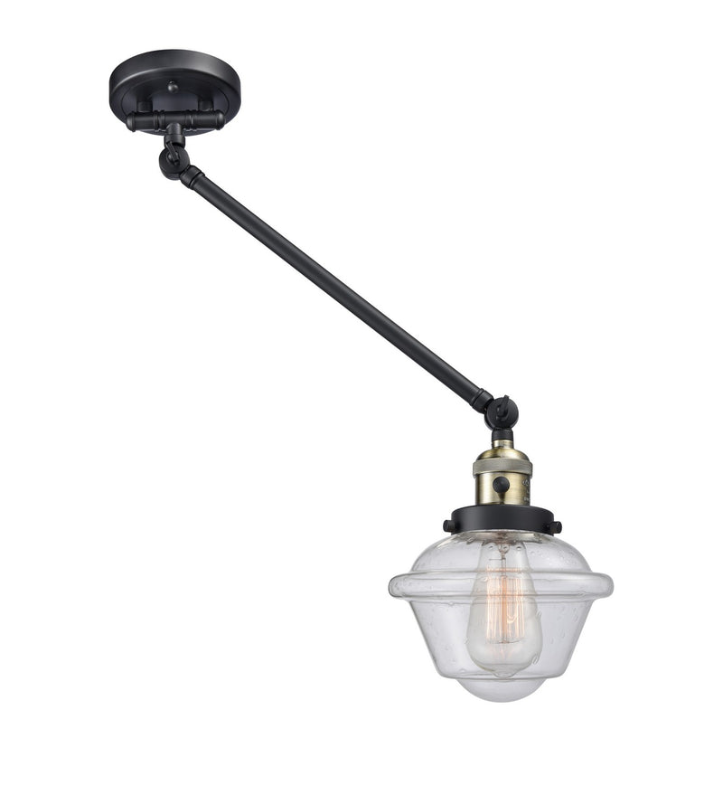Innovations 237-BAB-G534 One Light Swing Arm Lamp, Black Antique Brass