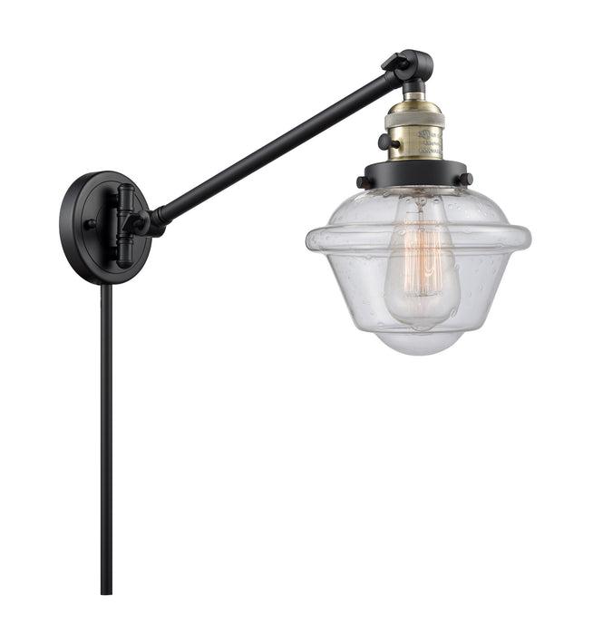 Innovations 237-BAB-G534 One Light Swing Arm Lamp, Black Antique Brass