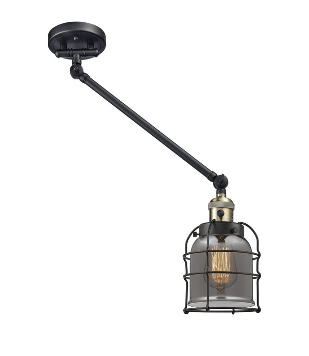Innovations 237-BAB-G53-CE One Light Swing Arm Lamp, Black Antique Brass