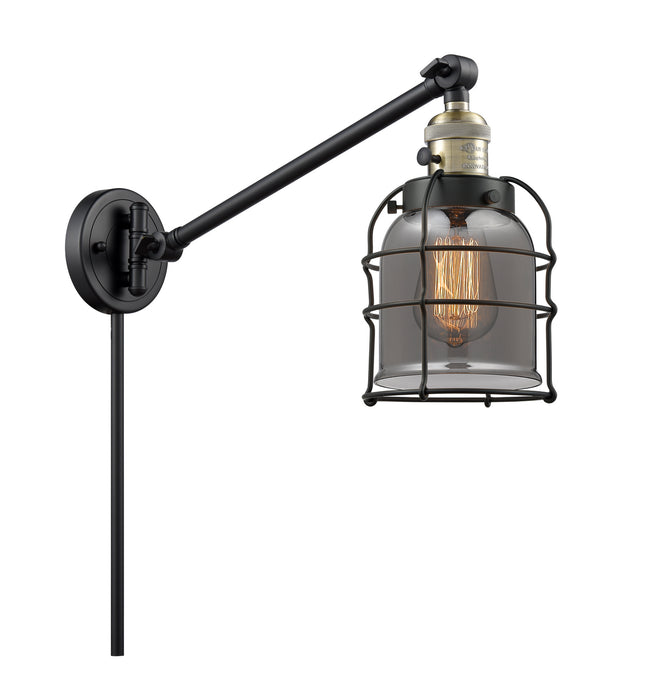 Innovations 237-BAB-G53-CE One Light Swing Arm Lamp, Black Antique Brass