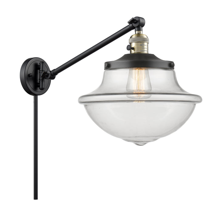 Innovations 237-BAB-G542 One Light Swing Arm Lamp, Black Antique Brass