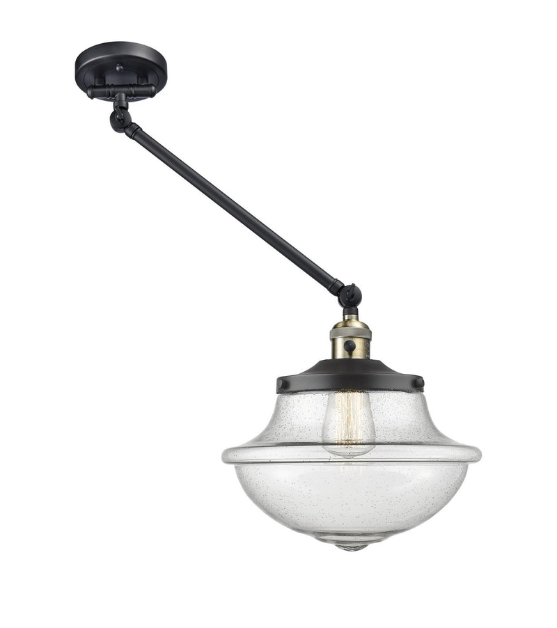Innovations 237-BAB-G544 One Light Swing Arm Lamp, Black Antique Brass