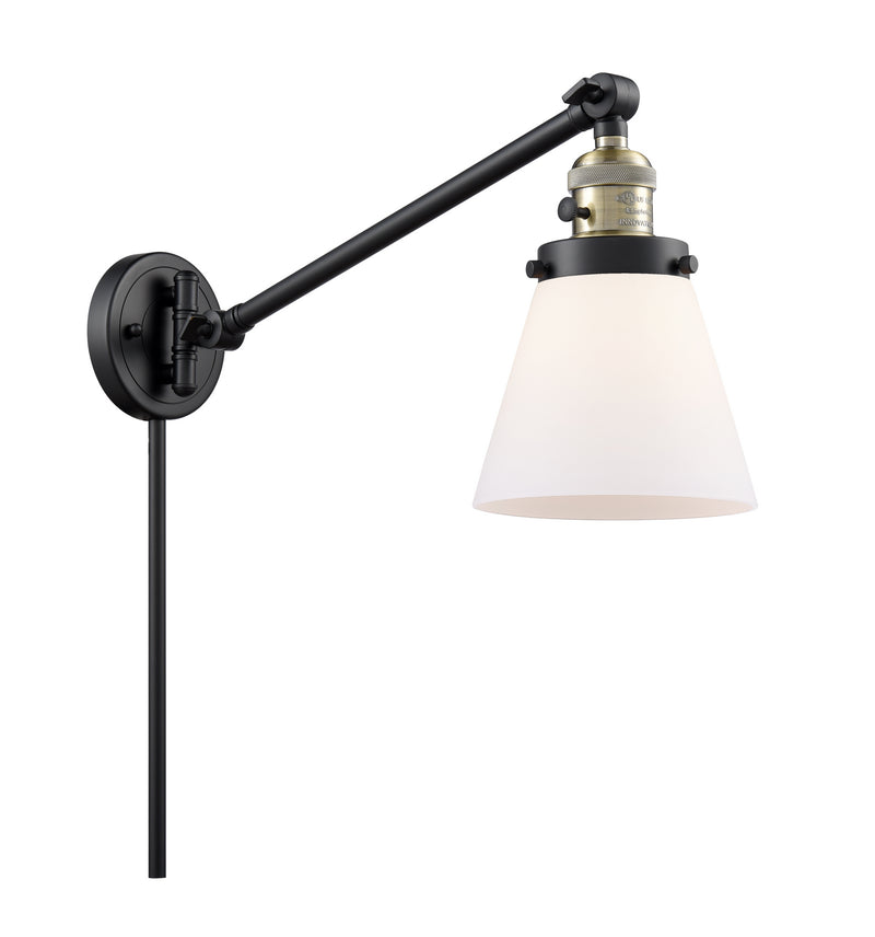 Innovations 237-BAB-G61 One Light Swing Arm Lamp, Black Antique Brass