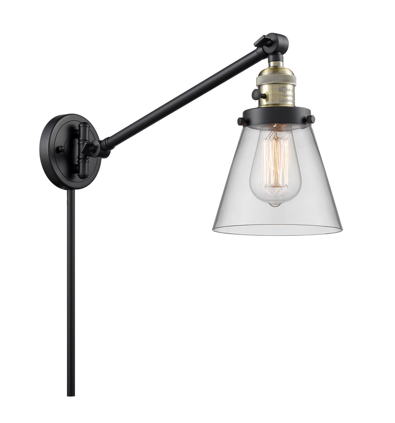 Innovations 237-BAB-G62 One Light Swing Arm Lamp, Black Antique Brass