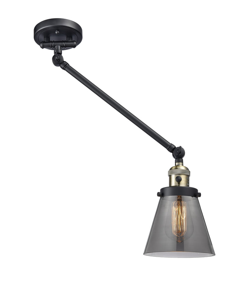 Innovations 237-BAB-G63 One Light Swing Arm Lamp, Black Antique Brass