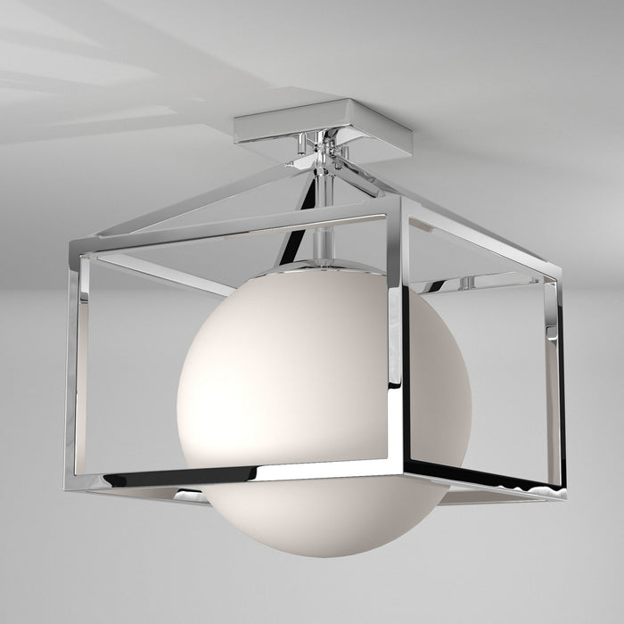 Artcraft SC13274PN One Light Semi-Flush Mount, Polished Nickel
