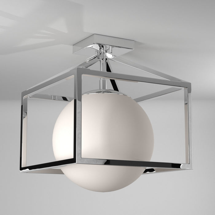 Artcraft SC13274PN One Light Semi-Flush Mount, Polished Nickel