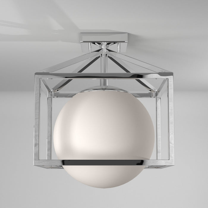 Artcraft SC13274PN One Light Semi-Flush Mount, Polished Nickel