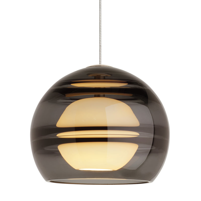Visual Comfort Modern 700MOSDNKR One Light Pendant, Aged Brass