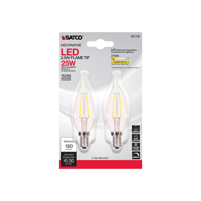 Satco S21720 Light Bulb, Clear