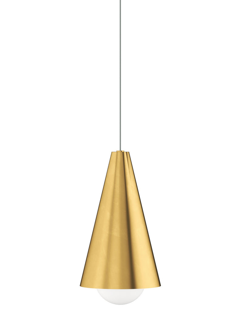 Visual Comfort Modern 700MPJNINB-LED930 LED Pendant, Natural Brass