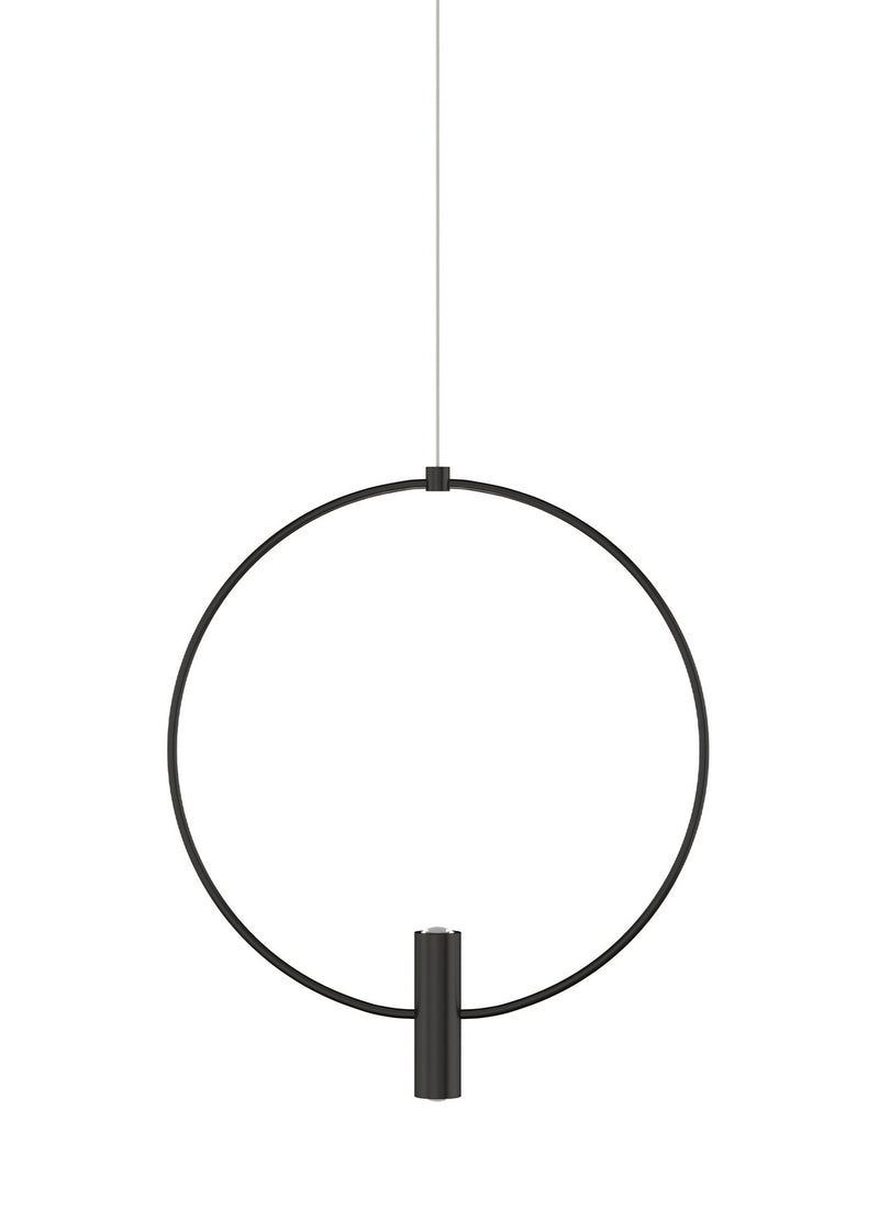 Visual Comfort Modern 700MPLAY13B-LED930 LED Pendant, Nightshade Black