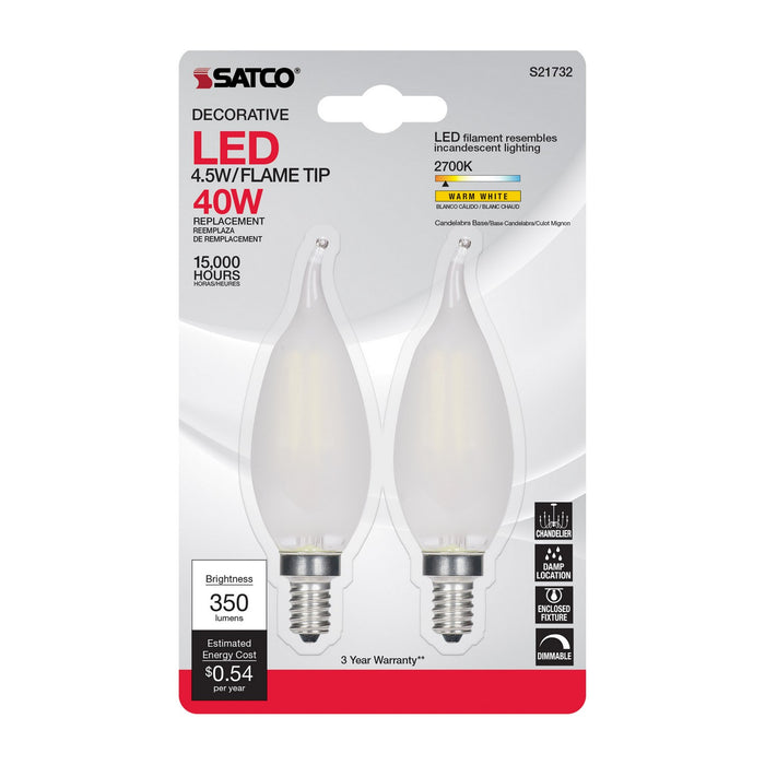Satco S21732 Light Bulb, Frost