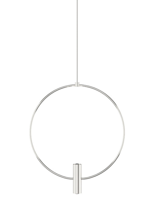 Visual Comfort Modern 700MPLAY13S-LED930 LED Pendant, Satin Nickel
