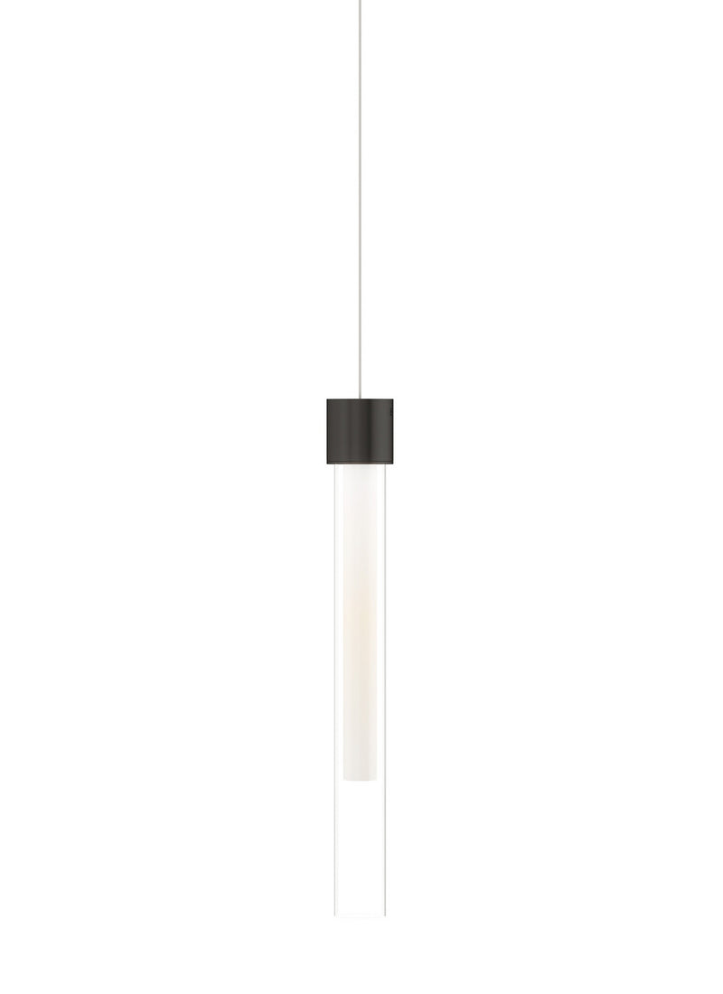 Visual Comfort Modern 700MPLNGFB-LED930 LED Pendant, Nightshade Black